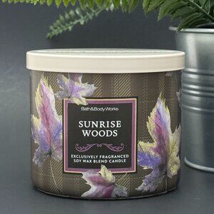 BBW Sunrise Woods Bath & Body Works 3 Wick Candle